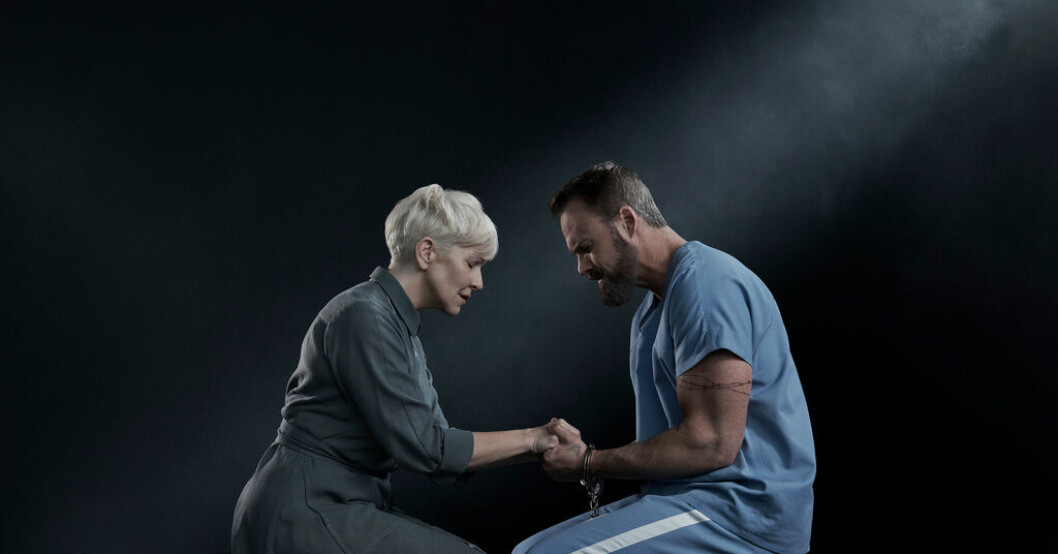"Dead man walking" på Metropolitan Opera med Joyce DiDonato och Ryan McKinny. Arkivbild. Ny New York-opera sänds på bio i höst