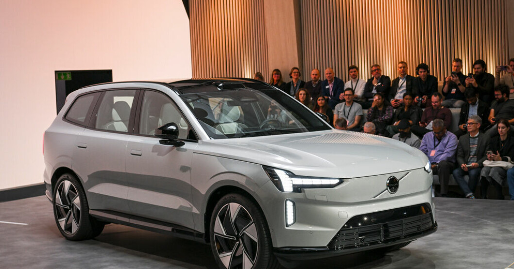 Volvo EX90, Volvo Cars nya helt elektriska suv. Bolaget har annonserat personalnedskärningar. Arkivbild. 1 300 anställda bort från Volvo Cars