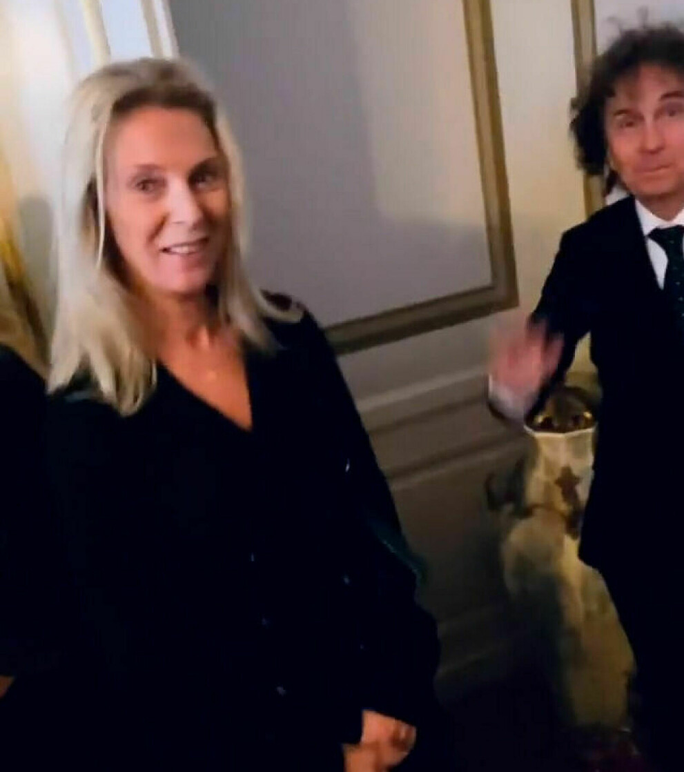 Lena Philipsson filmade Magnus och Lollo när de var på plats på kungliga slottet. LOLLO UGGLA, MAGNUS UGGLA