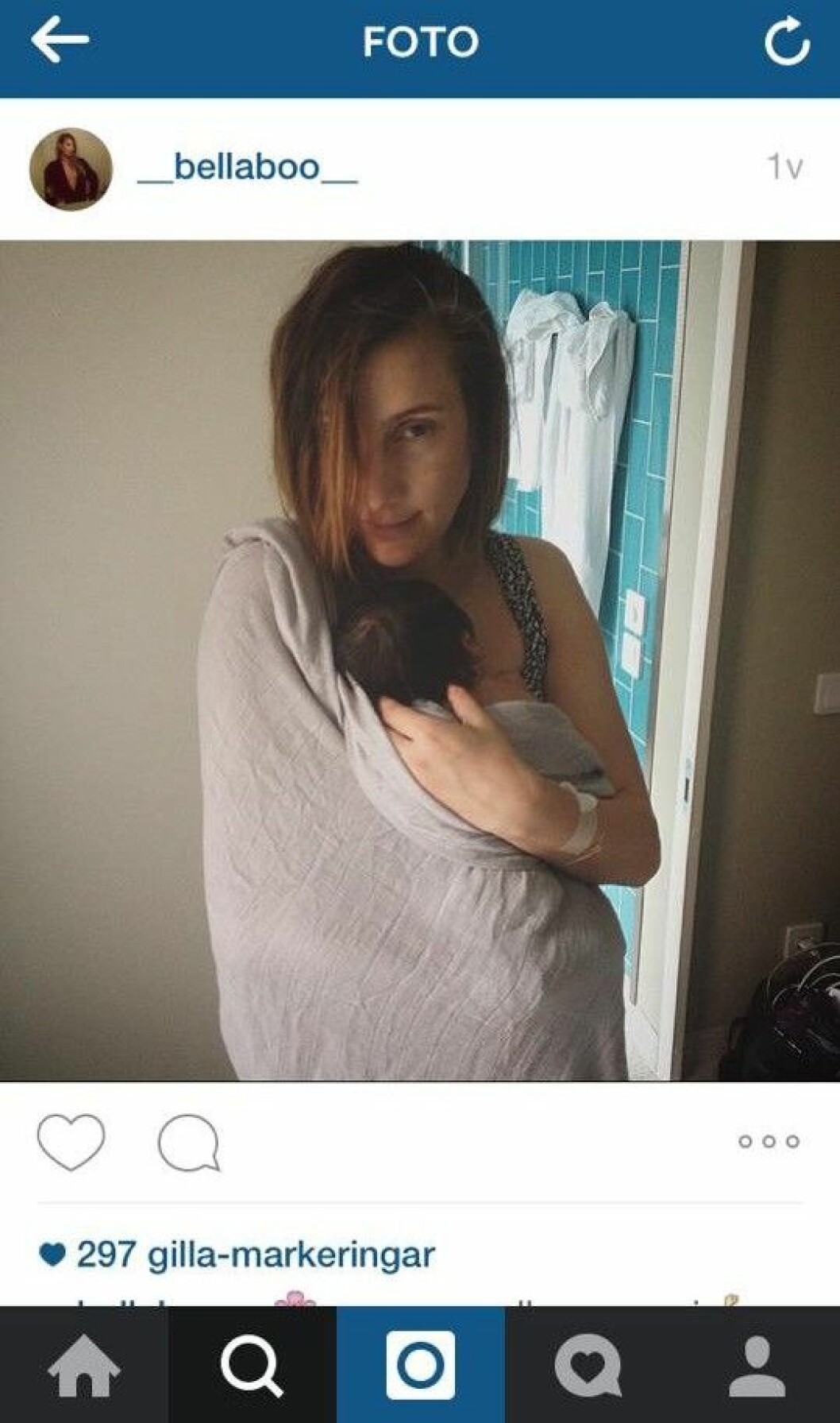 Bella Boo visar upp nya bebben på sin Instagram. Foto: Instagram "You can call me mami" Foto: Instagram