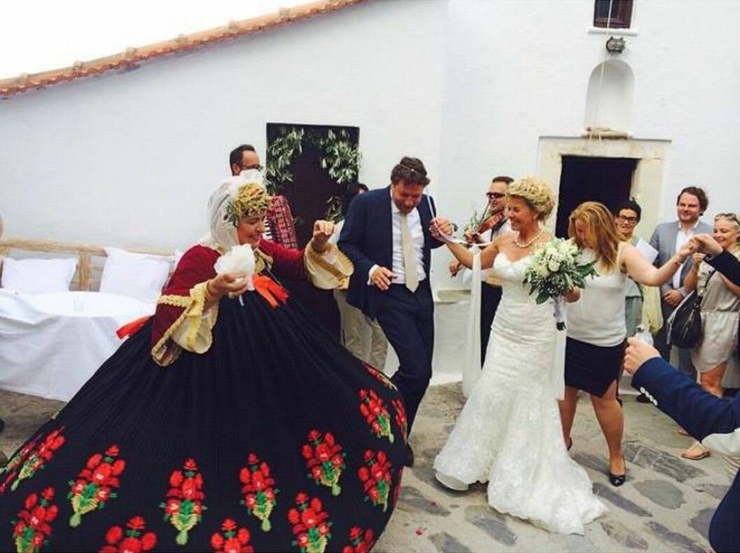 Ett bröllop i sann grekisk anda! Foto: Privat