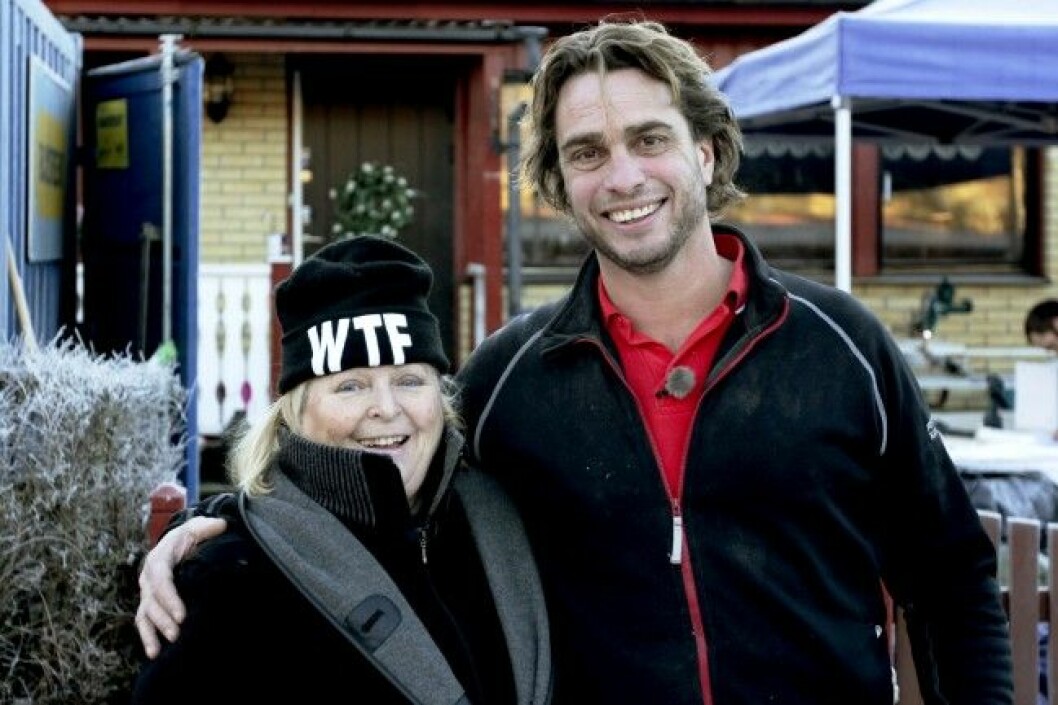 Arga snickaren VIP Kanal 5, På bilden: Kikki Danielsson och Anders Öfvergård. Foto: Kanal 5. Prod. år: 2015