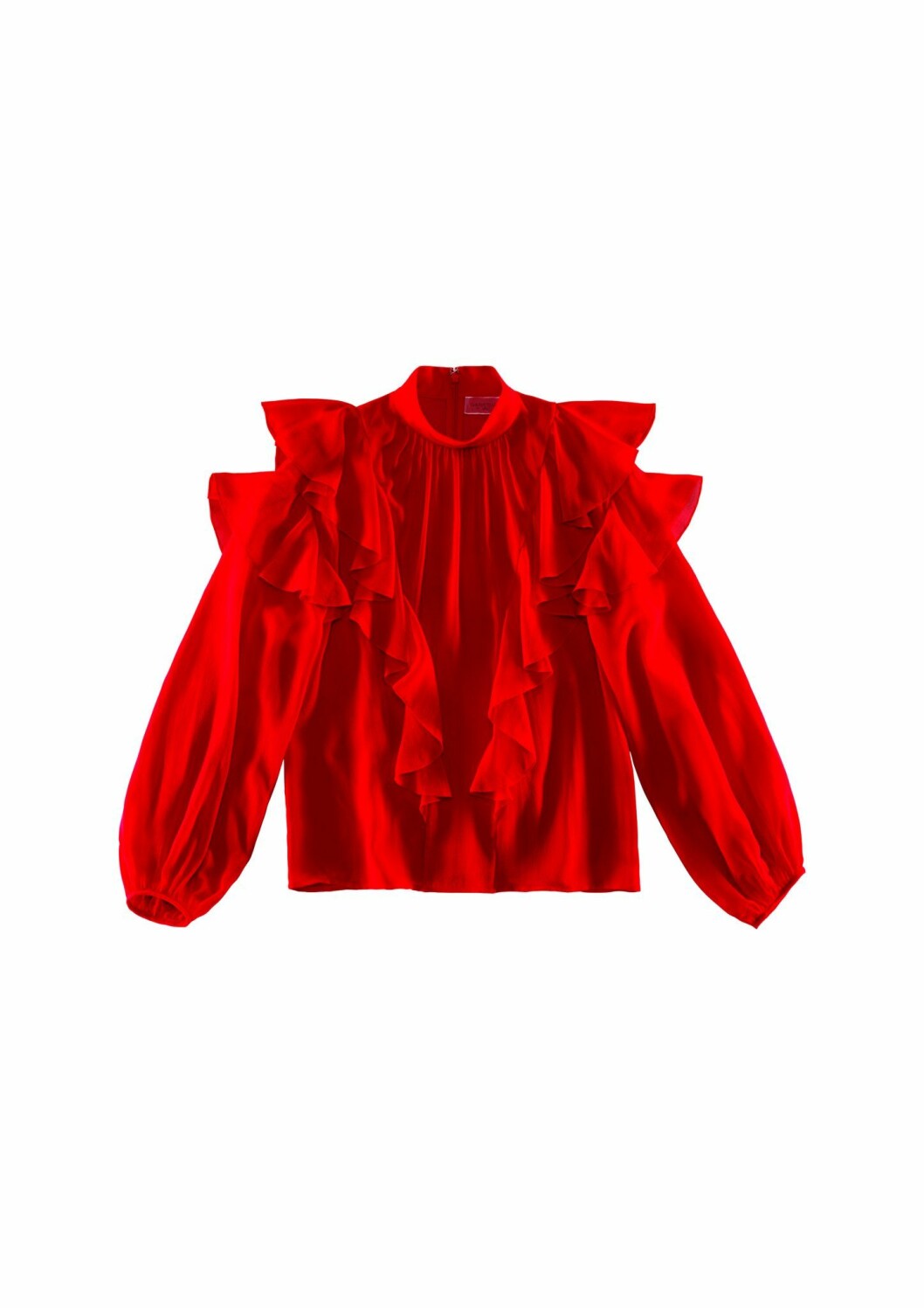 Röd topp med detaljer