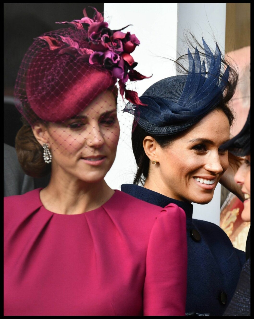 Meghan Markle och Kate Middleton. <em><strong>FOTO: TT</strong></em> Meghan Markle och Kate Middleton med hatt