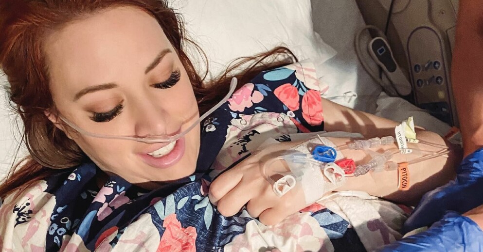 Melissa Weiss säger att hon låg avsvimmad efter en mardrömslik förlossning. Melissa Weiss