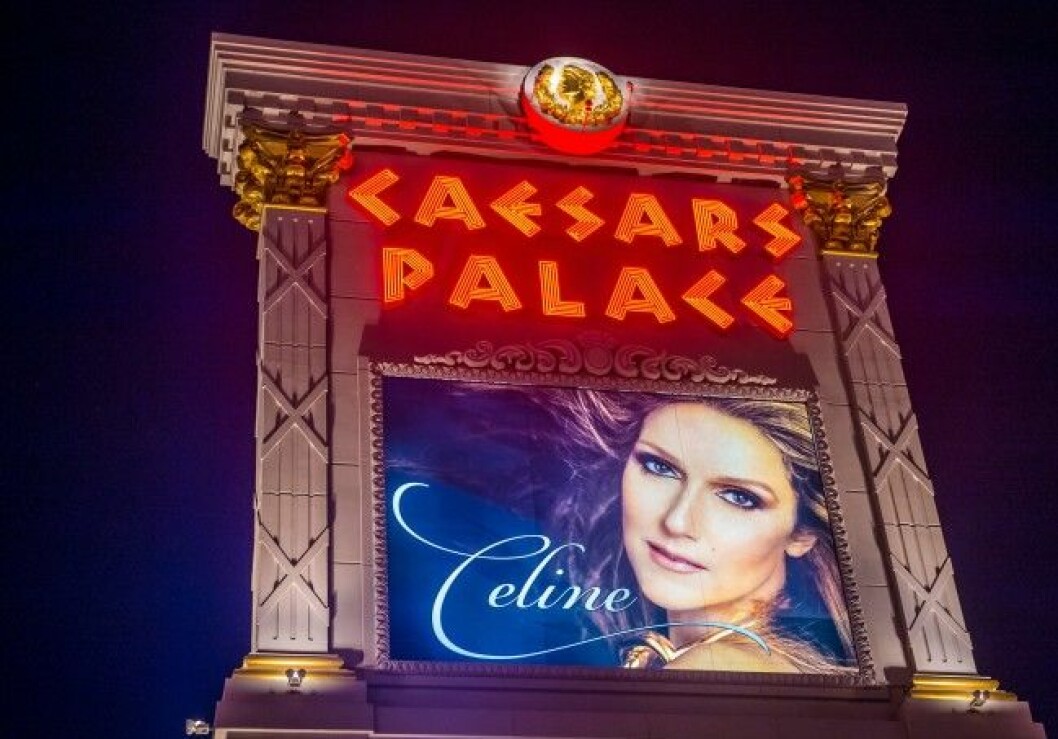 Céline Dion uppträder i Las Vegas.