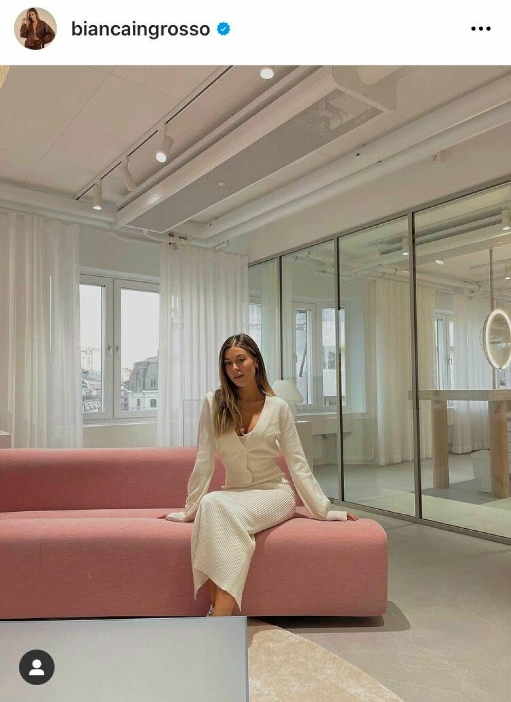 Bianca Ingrosso på sitt nya kontor. Bianca Ingrosso