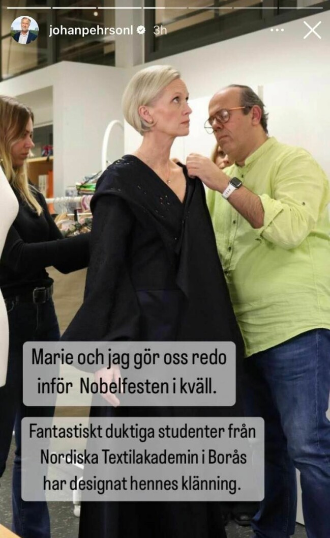 Marie Brodin får sin klänning sydd inför Nobelfesten. Marie Brodin får sin klänning sydd inför Nobelfesten.