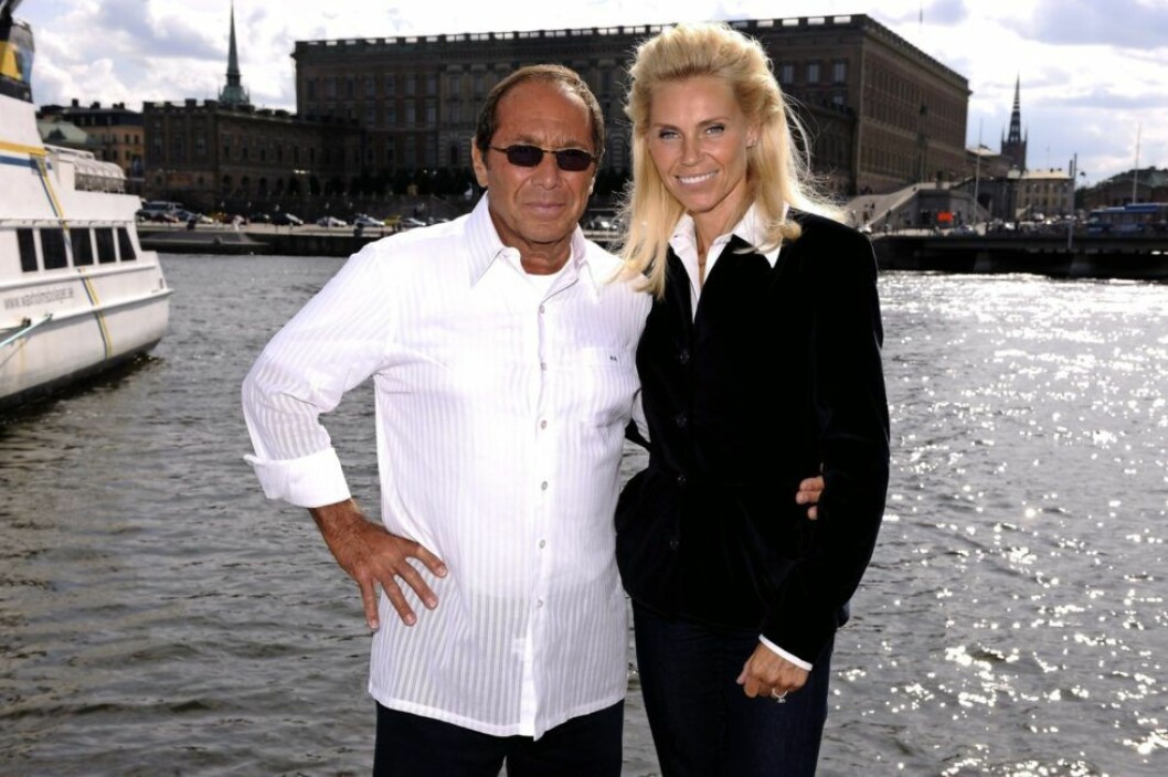 Anna Anka med exmaken Paul Anka. Anna och Paul Anka 2009