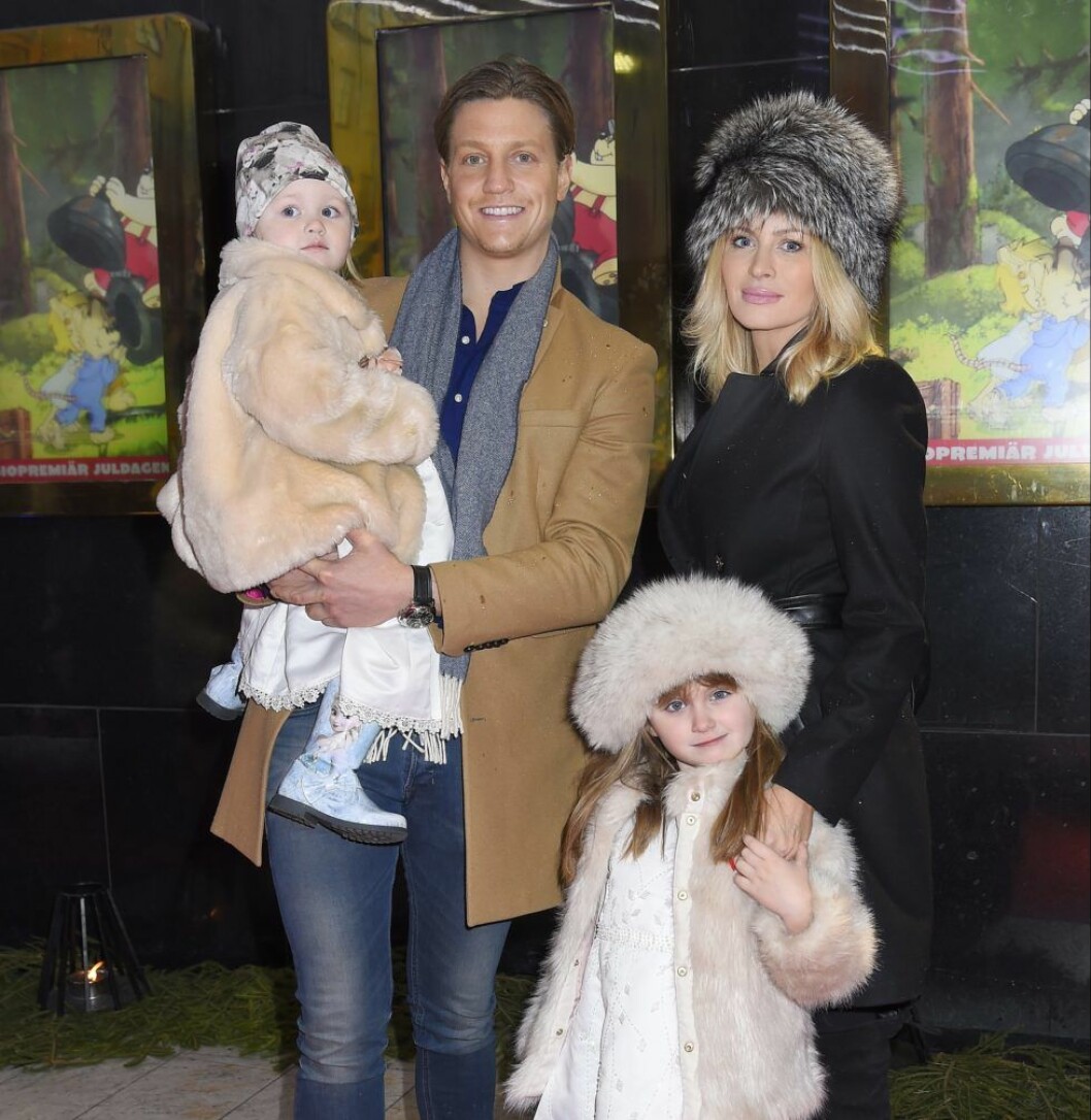 Carolina Gynning och Alexander Lydecker med döttrarna Adele och Alicia. Carolina Gynning med familj.