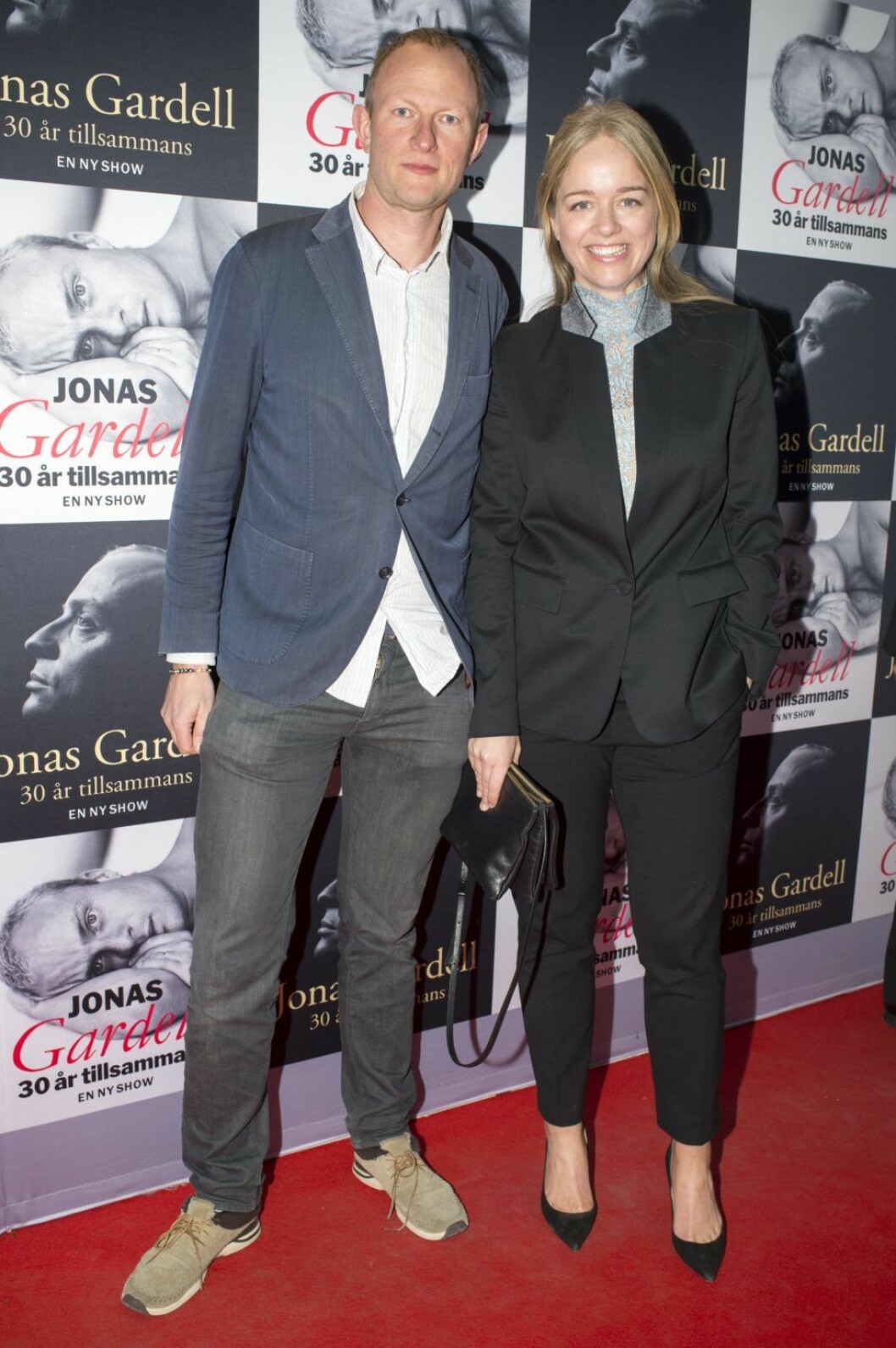 Ebba och maken Johan har varit gifta sen 2011. Jonas Gardells show '30 år tillsammans' på Cirkus i Stockholm, 2016-04-14