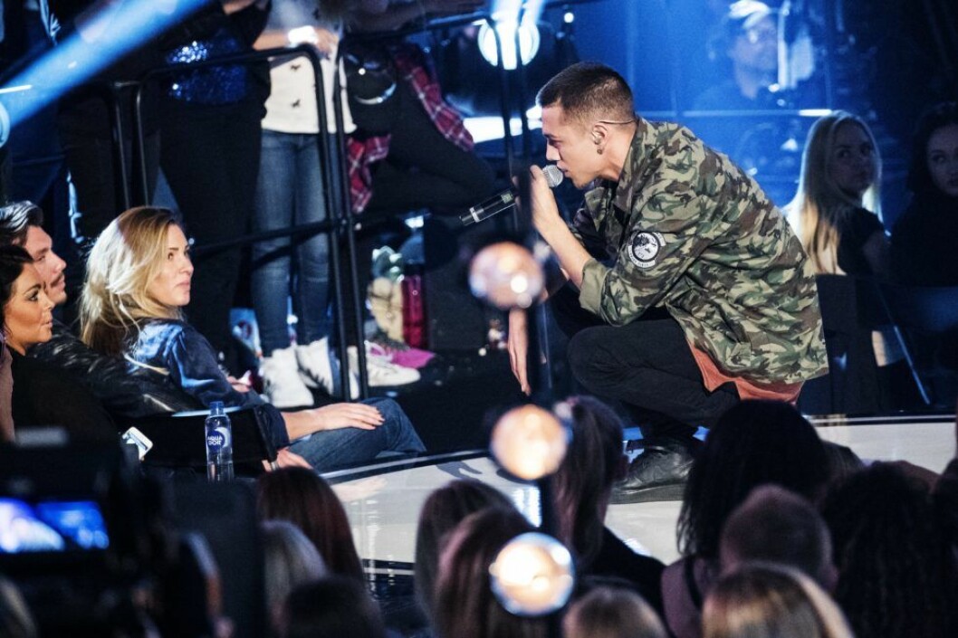Liam "Liamoo" Cacatian, Anna Book i publiken Första fredagsfinalen i Idol 2016, Spånga, 2016-09-30 (c) Ola Axman / IBL