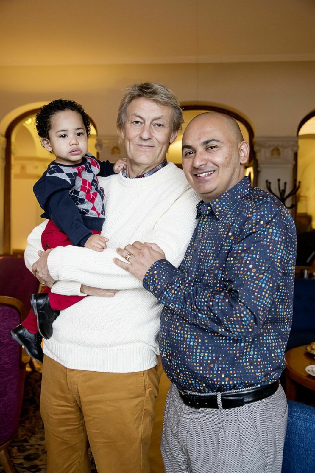Konstnären Lars Lerin tillsammans med maken Manoel “Junior” Marques och deras son Rafael.