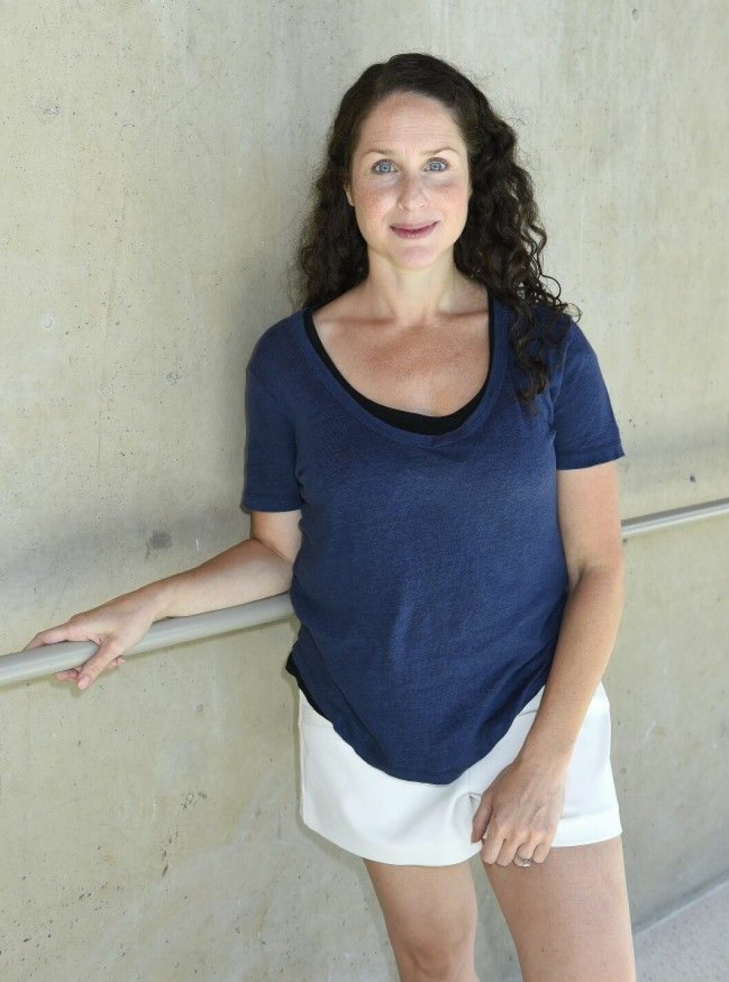 Sara Sommerfeld utanför Filminstitutet i augusti 2015. Foto: IBL Sara Sommerfeld Presentation av Filmhösten på Svenska Filminstitutet, Stockholm, 2015-08-17 (c) Karin Törnblom / IBL