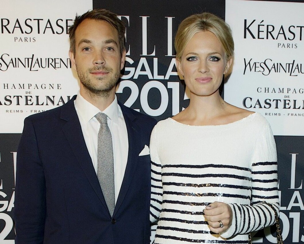 Josephine Bornebusch med maken Erik Zetterberg på Elle-galan i januari 2015. Foto: All Over