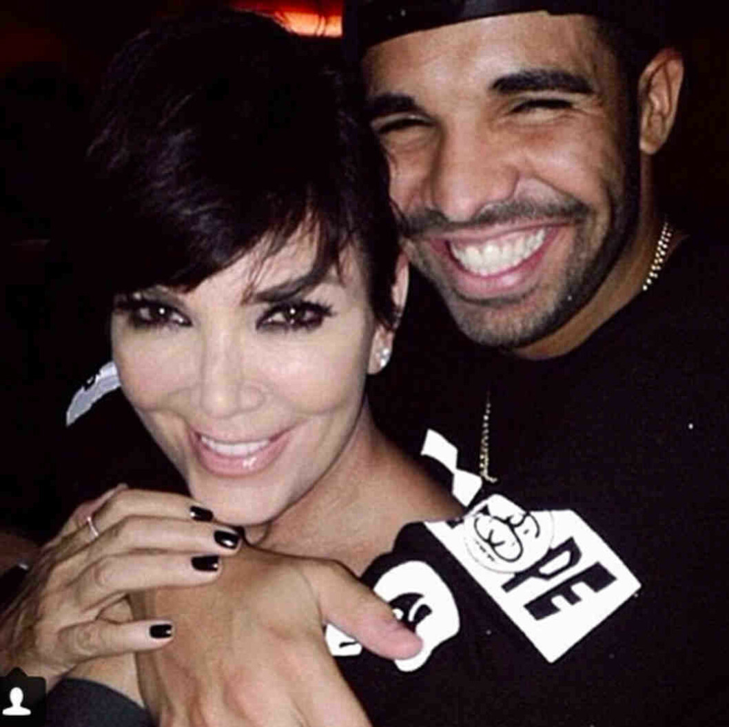 Kris Jenner tillsammans med rapparen Drake.