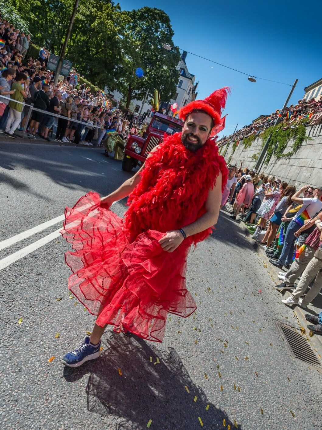 Sveriges överbefälhavare Sverker Göransson. Stockholm Pride Carneval 2015
