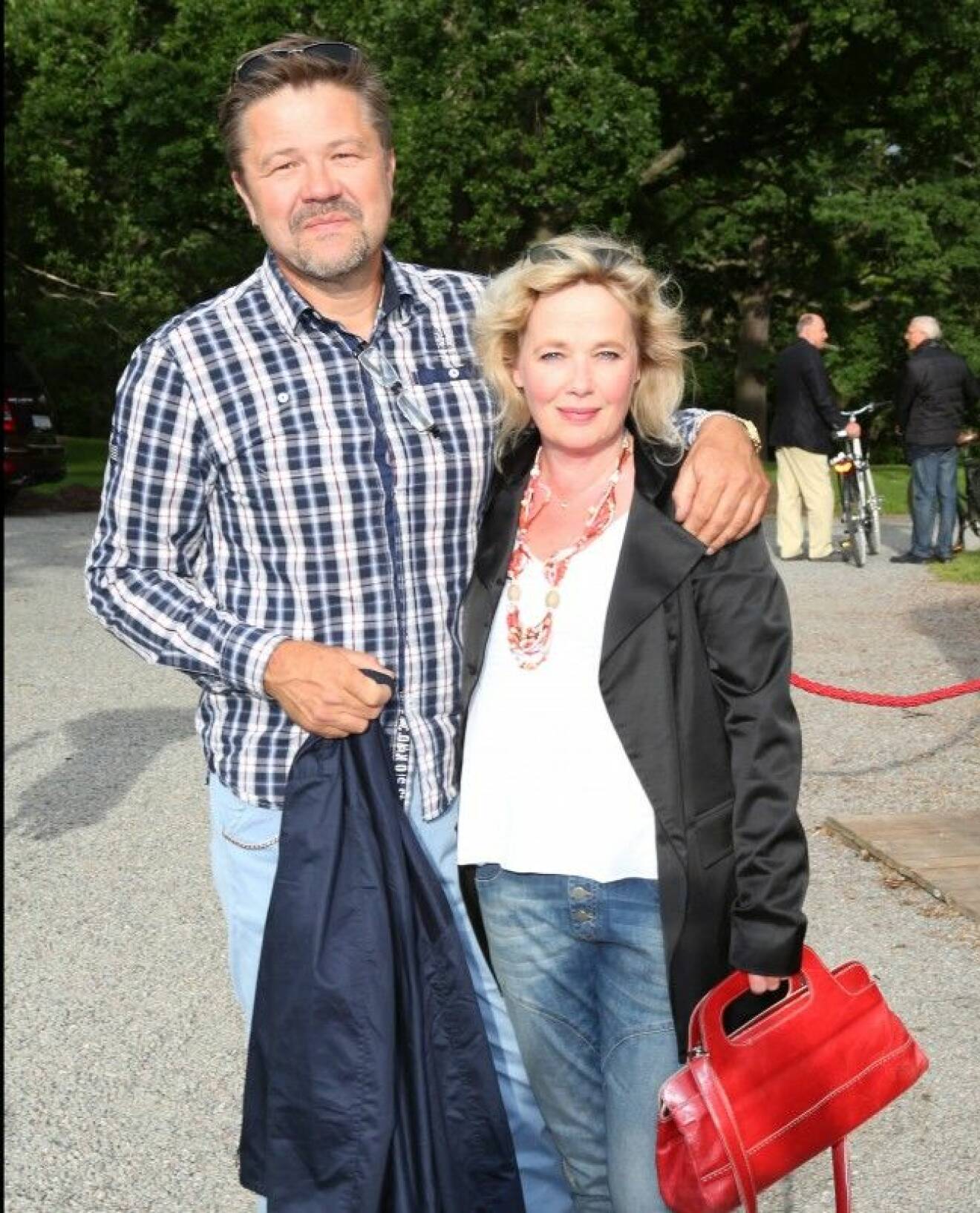 Kärleken Jocke Borrfors och Cecilia Ljung sommaren 2014. Foto: All Over Press