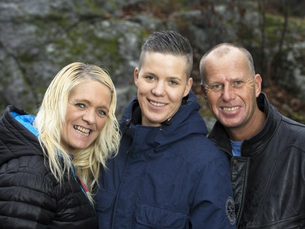 Mamma Anne och pappa Espen får snart en son i familjen, något de är glada för. Foto: All Over Press Mamma Anne och pappa Espen får snart en son i familjen, något de är glada för. Foto: All Over Press