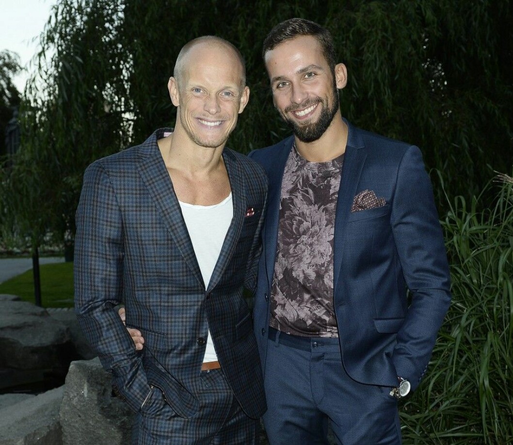 Vimmeldags för Tobias Karlsson och sambon Tomasz Józiewicz. Foto: Karin Törnblom/IBL