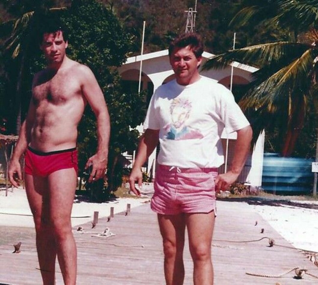 John med Douglas på 80-talet då de ska ha haft en lång kärleksrelation. Foto: All Over Press
