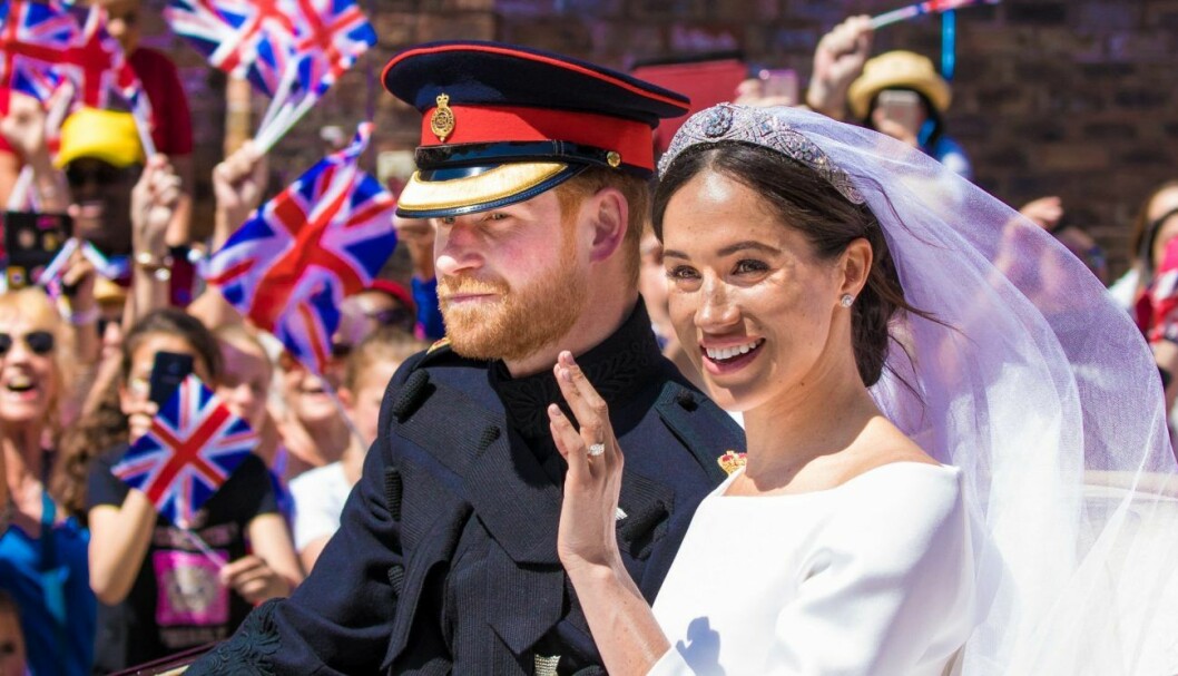 Meghan Markle och prins Harry. <em><strong>FOTO: TT</strong></em> Meghan Markle och prins Harry på deras bröllop