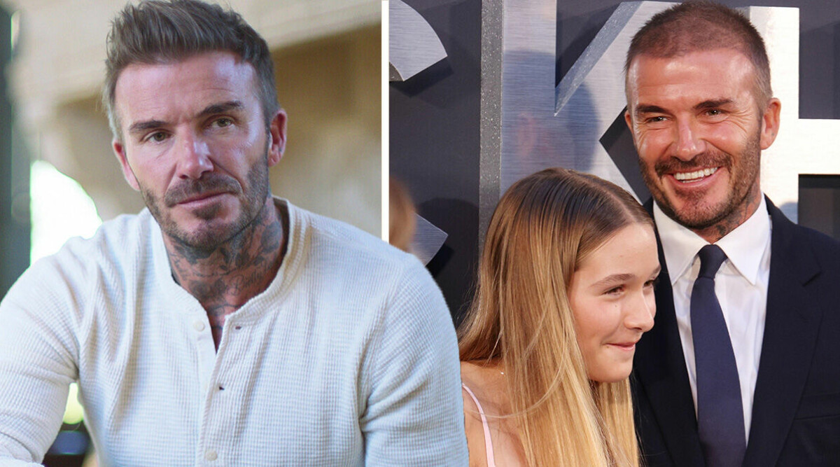 Här pussar David Beckham sin dotter – efter följarnas kritik