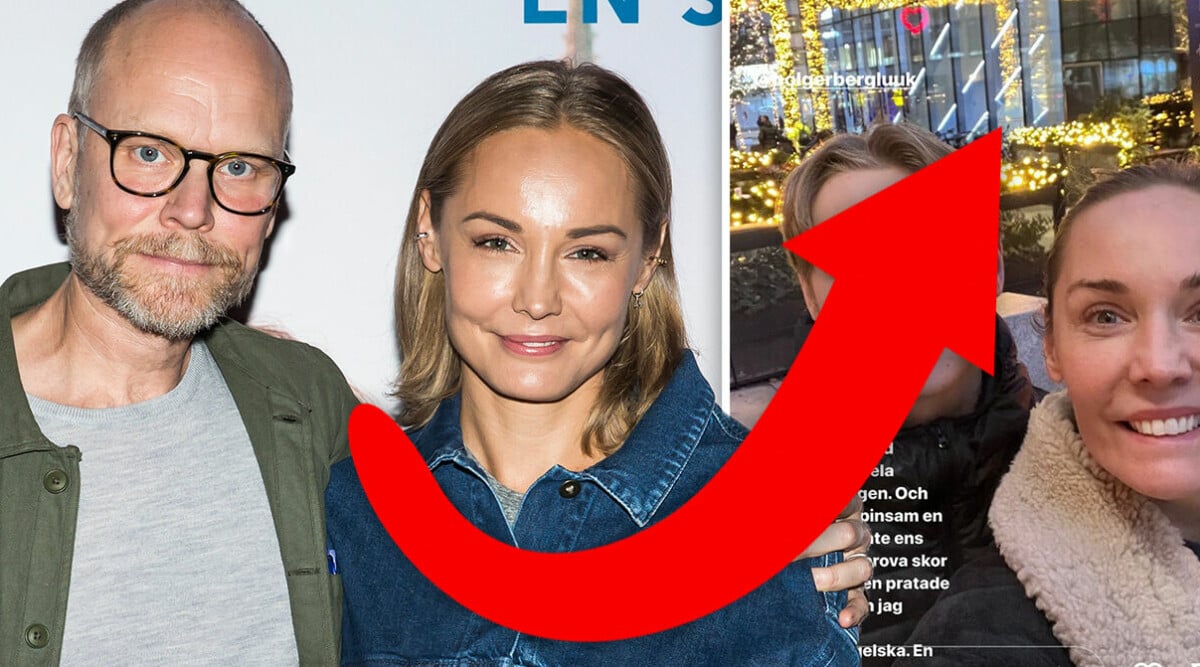 Carina Berg och Kristian Luuks son Holger dyker upp på ny bild