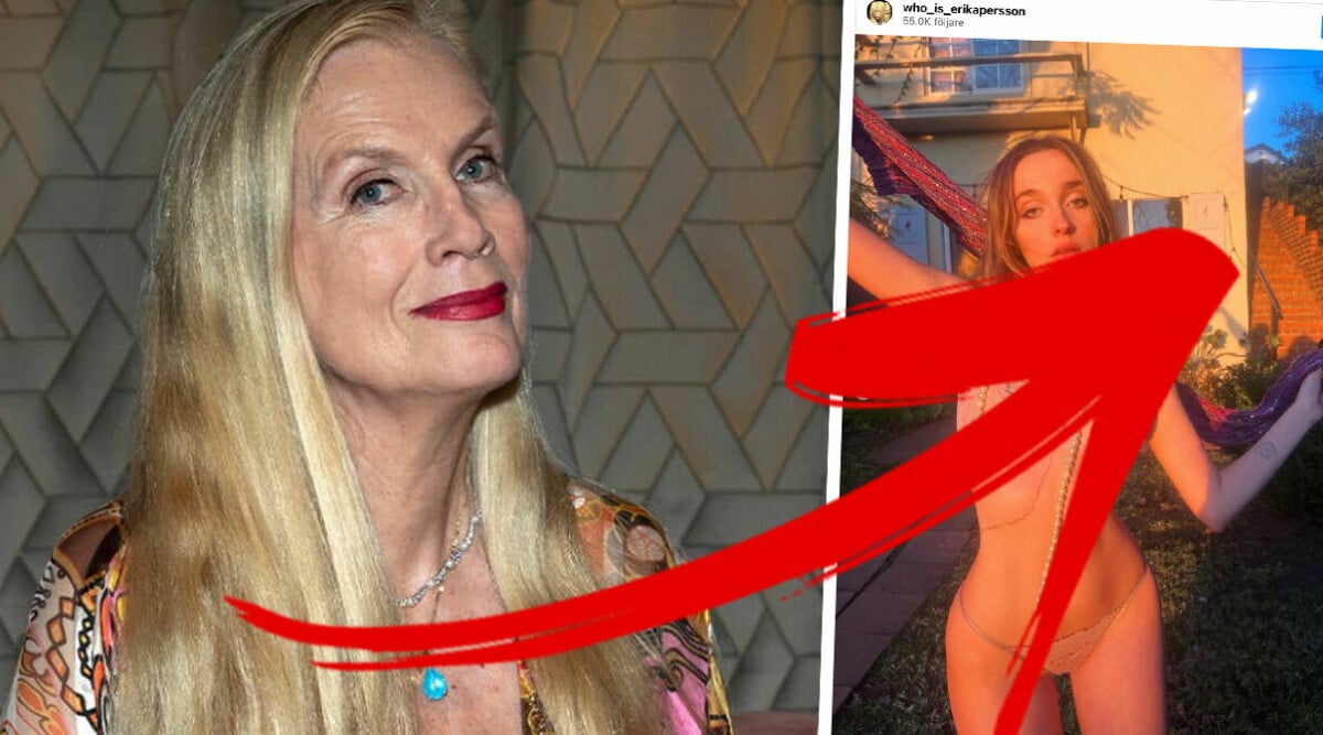 Gunilla Perssons reaktion på Erikas lättklädda bilder – vill att fler ska se