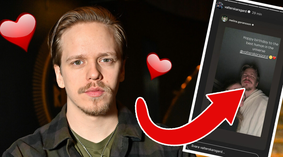 Valter Skarsgårds intima bild med skådespelerskan