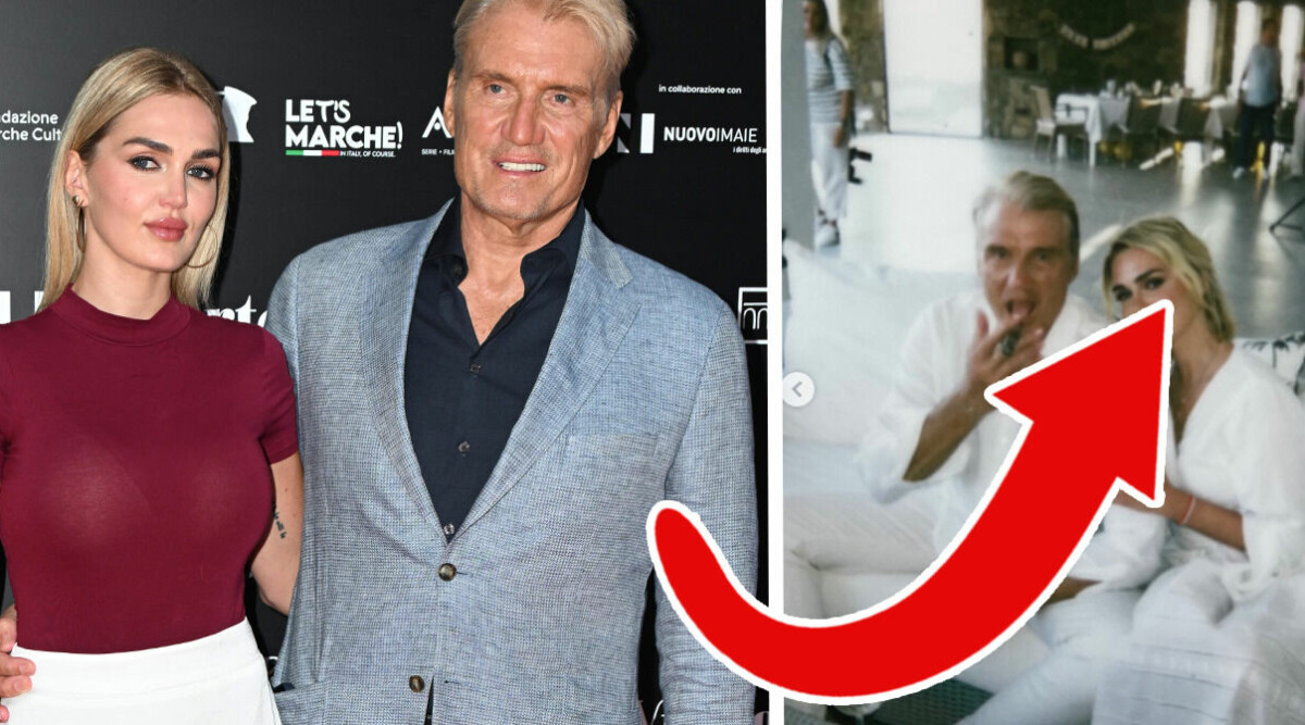 Dolph Lundgren och 38 år yngre flickvännens stora lycka – gratulationerna väller in