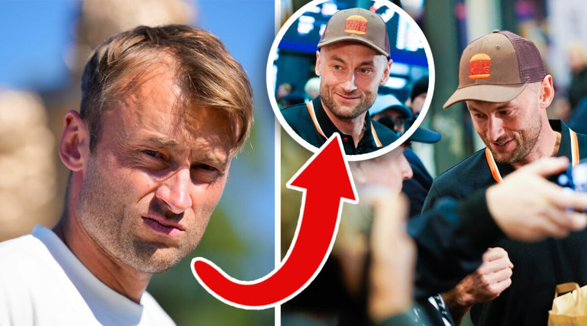 Chockbilderna på världsstjärnan – nu jobbar Petter Northug på Burger King