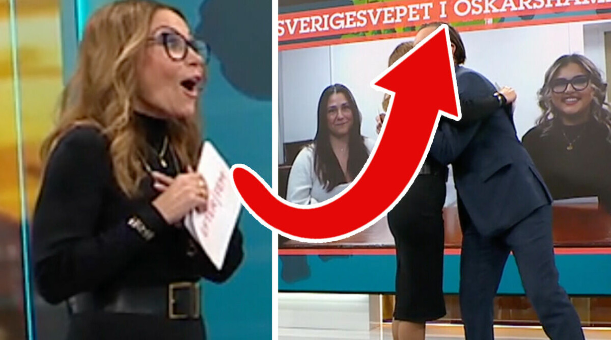 Tilde de Paula förd bakom ljuset i TV4-studion – tappar det fullständigt!