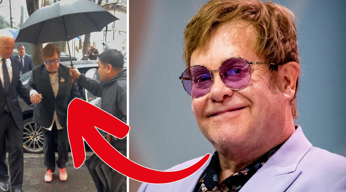 Elton John kan knappt gå längre – nya bilderna visar allvarliga läget