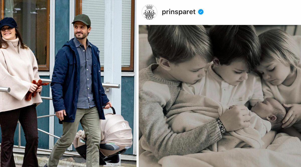 SÖTCHOCK! Sofia och Carl Philips första bild på Ines – visar familjelyckan: ”Perfekt liten kvartett”