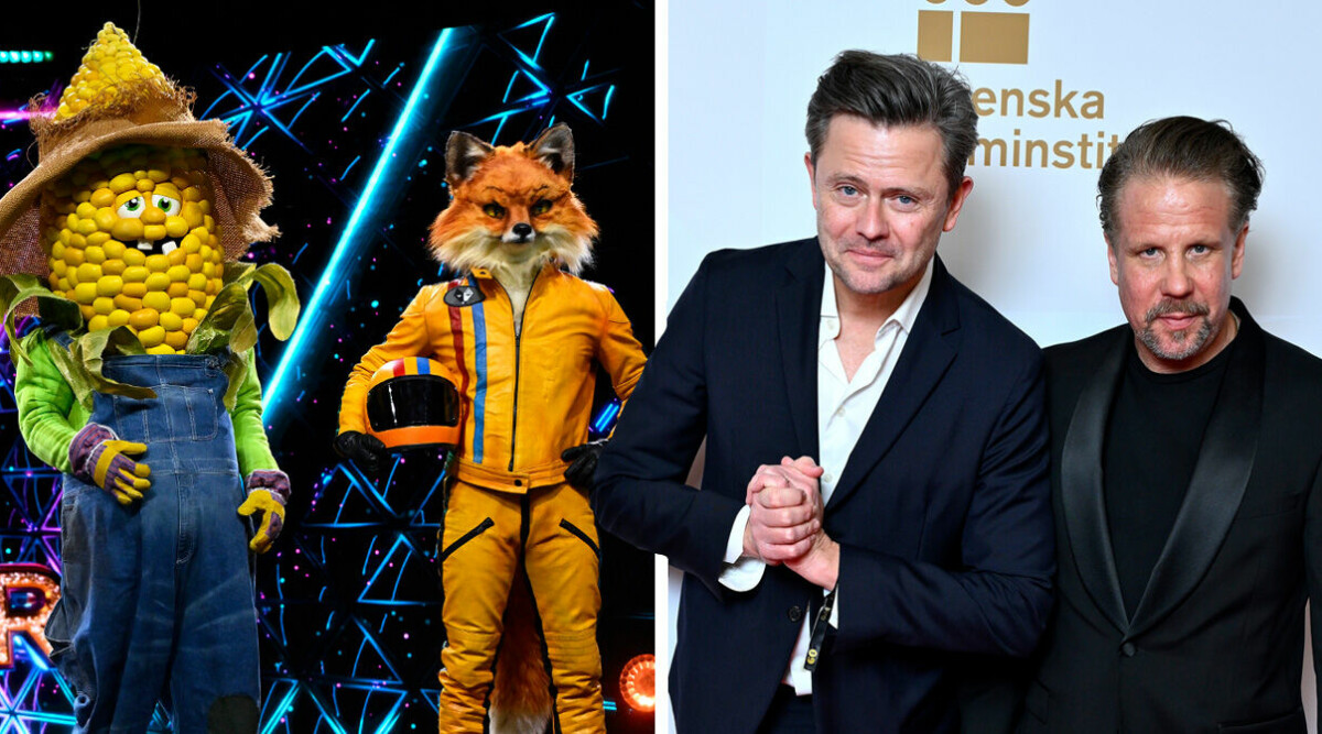 Filip Hammar och Fredrik Wikingsson i Masked singer – hemligheten ute
