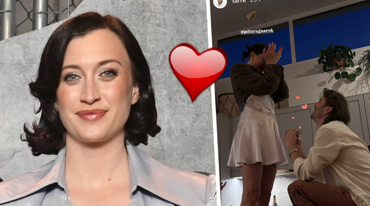 Skådespelerskan Julia Ragnarsson har förlovat sig – se bilden från frieriet!