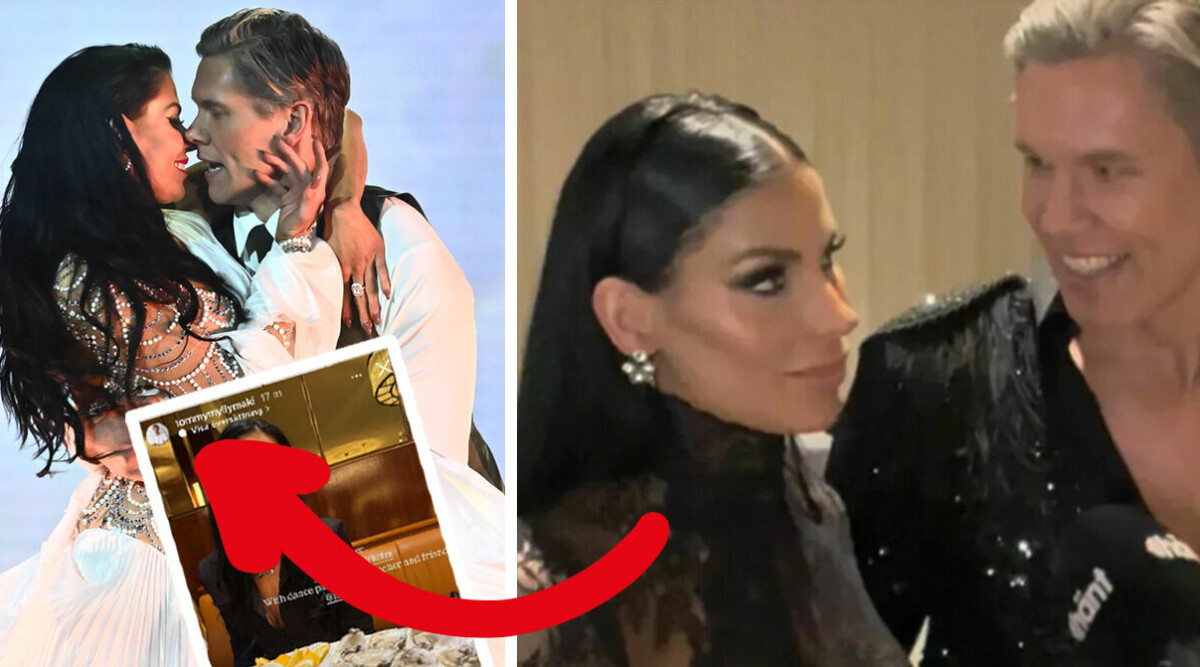 Bilden på Tommy Myllymäki och Jasmine Takacs – här tar romansryktet fart