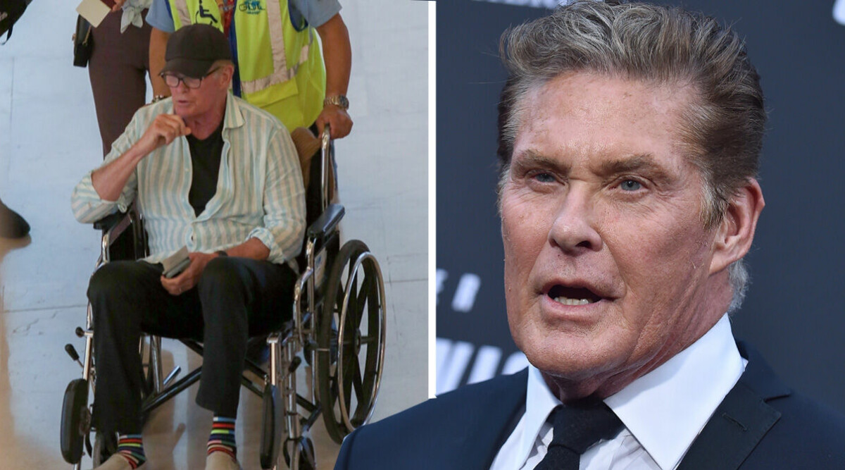 Chockbilderna: Baywatch-stjärnan David Hasselhoff i rullstol