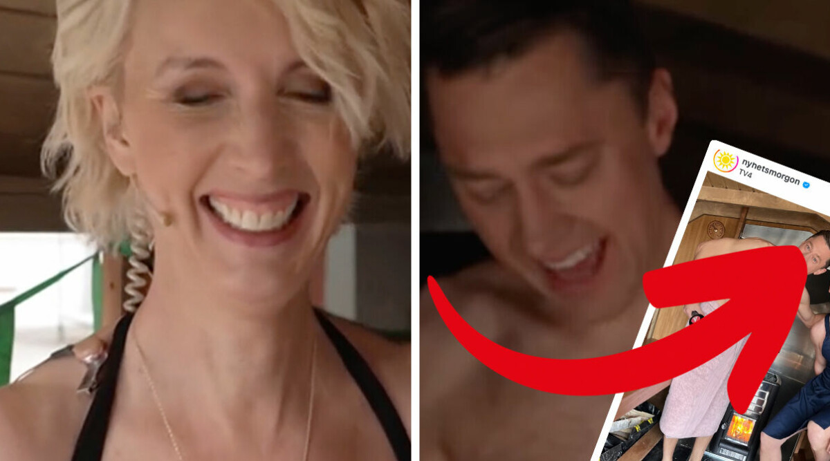 Per Skoglund visar upp superkroppen – Jenny Strömstedts chock: ”Lite naket”