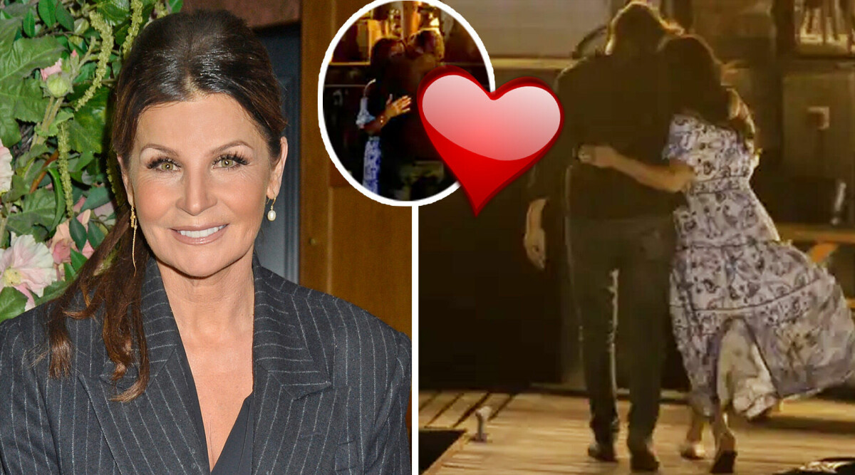 Kärlekslycka! Carolas heta kyss med mannen – allt fångat på bild