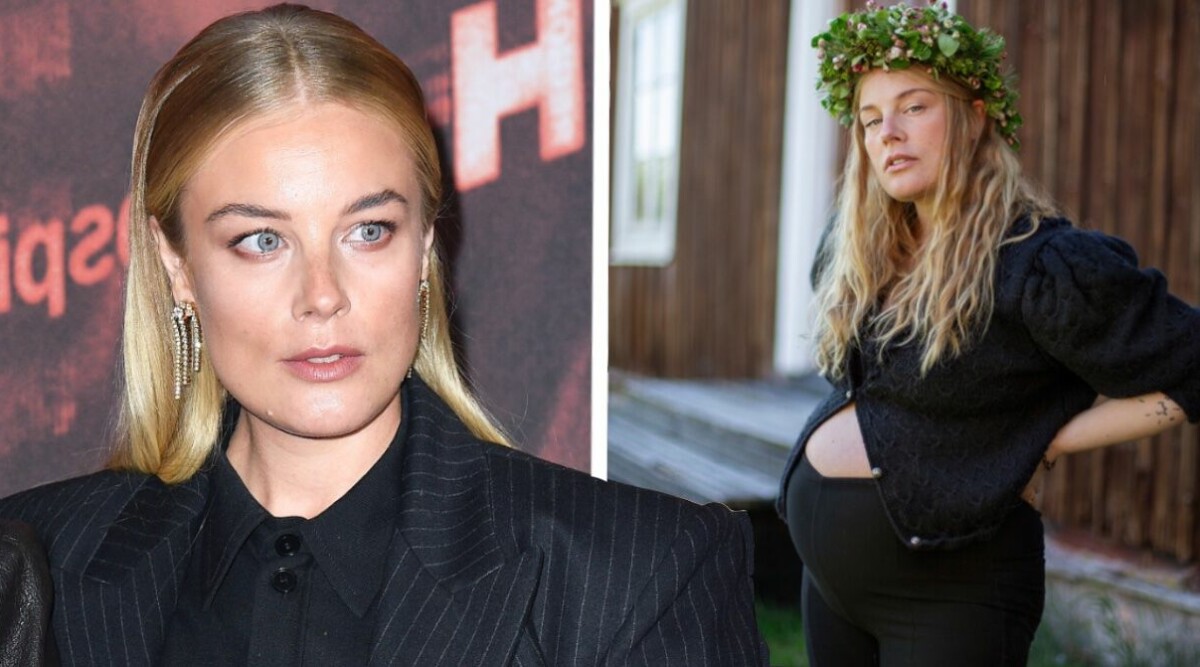 Här avslöjas sommarpratarens graviditet – skådespelaren visar upp magen!