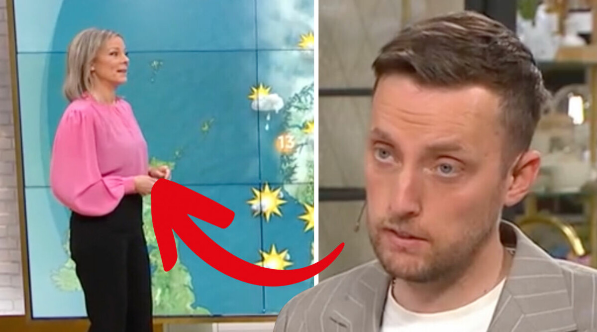 Axel Pilebys syrliga svar till meteorologen – mitt i direktsändning!
