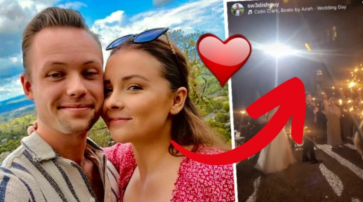 Bonde-Chris och Amanda visar upp bröllopslyckan: ”Magisk, vacker dag"