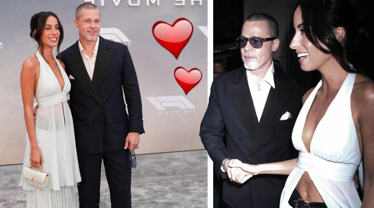 Brad Pitt visar upp nya flickvännen – strålar på röda mattan!