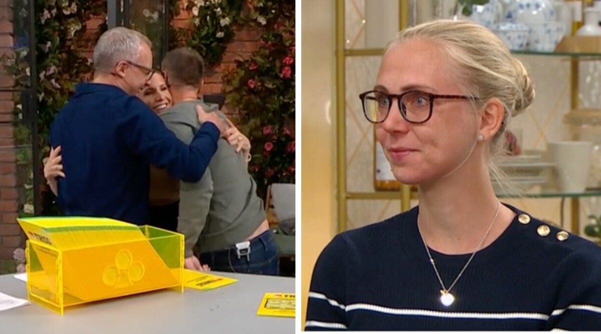 Tårarna efter trissvinsten i Nyhetsmorgon – köpte lotten när dottern föddes