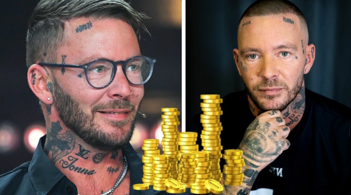 Joakim Lundell visar upp förmögenheten - så många miljoner har han