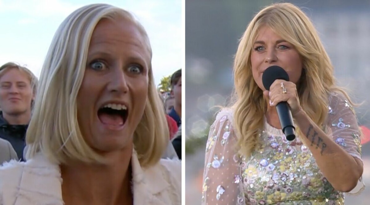 SVT pekade ut nyskilda Carolina Klüft – Pernilla Wahlgrens uttalande under allsången