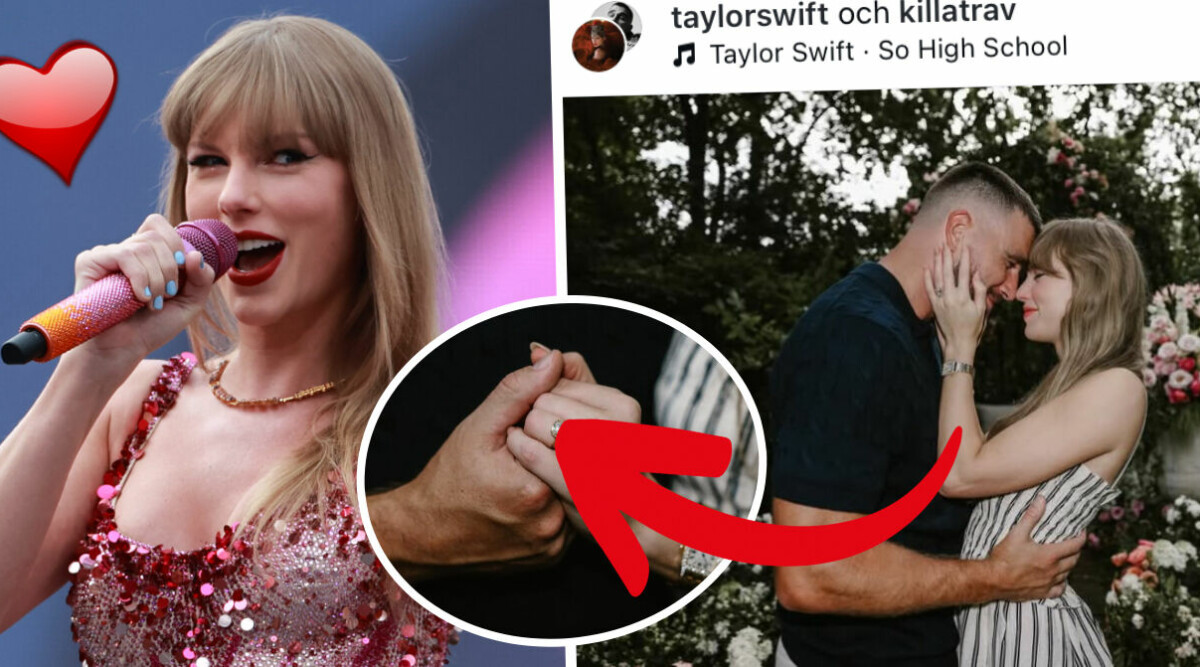 Taylor Swifts förlovningslycka – visar upp gigantiska ringen