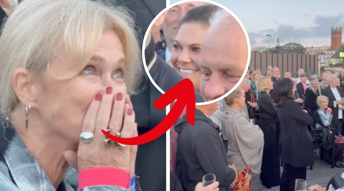 Kronprinsessan mitt i kändisfirandet – fångad på video!